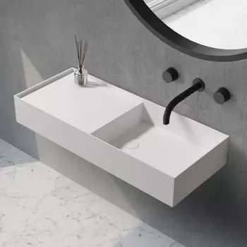 Раковина подвесная Abber Stein 80 см AS2648 белая матовая