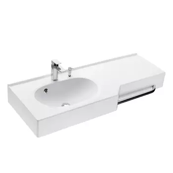 Раковина подвесная Акватон Отель 1A70113WOT01L 127 см, белая