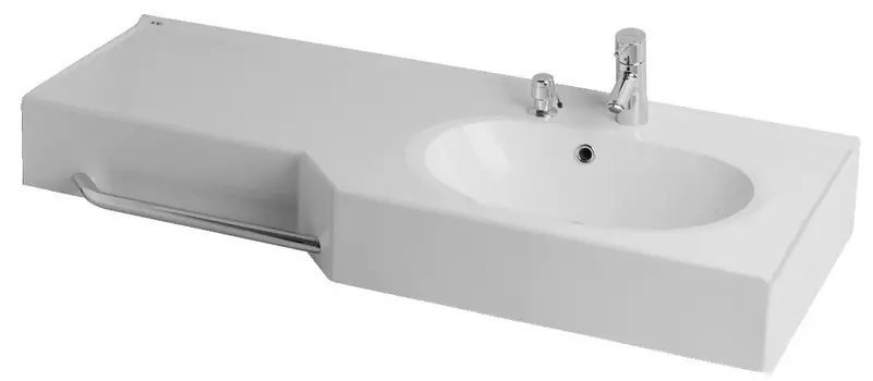 Раковина подвесная Aquaton Отель 1A70123WOT01R 127 см, белая