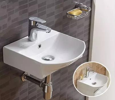 Раковина подвесная CeramaLux 35 см 78014B белая