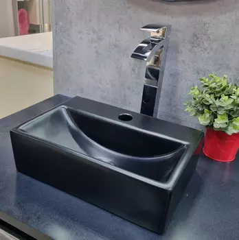 Раковина подвесная CeramaLux 36 см 9135-1MB черная матовая