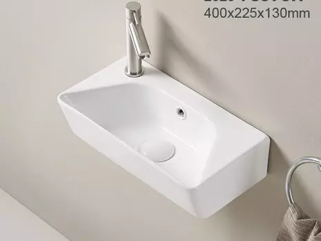 Раковина подвесная CeramaLux 40 см 78578R белая глянцевая