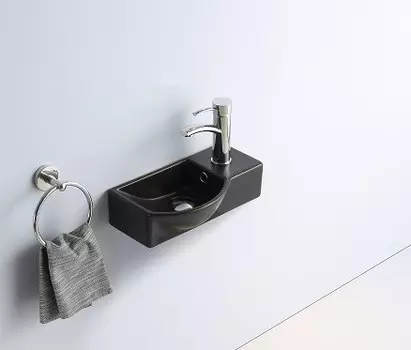 Раковина подвесная CeramaLux 41 см 7947ALMB черная