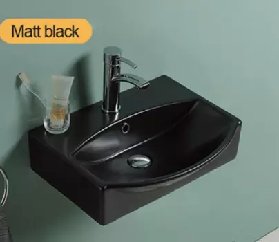 Раковина подвесная CeramaLux 50 см 78014CMB черная