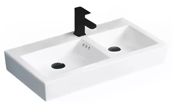 Раковина подвесная Ceruttispa Double VITO 73 см CT9281 белая