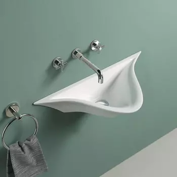 Раковина подвесная WeltWasser WW Aisbach 78205 GL-WT 57.5x31 белая глянцевая