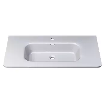 Раковина полувстраиваемая Uperwood Monica 91 см RMonica90wg белая глянцевая