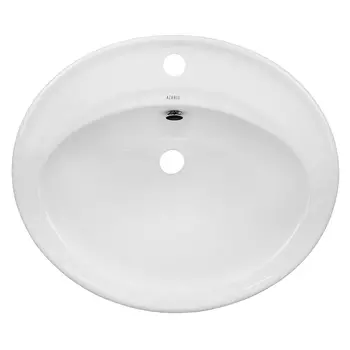 Раковина встраеваемая сверху Azario 55 см AZ-6002 белая глянцевая