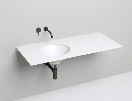 Раковина встраиваемая снизу Salini Marea 05 S-Stone 42 см 1802205M из искусственного камня, матовая белая