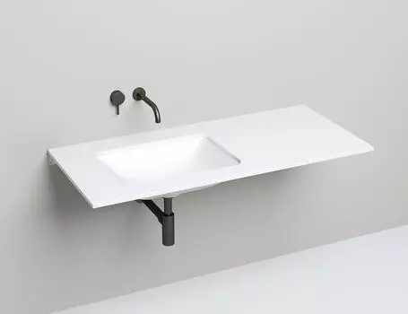 Раковина встраиваемая снизу Salini Marea 06 S-Stone 55 см 1802206M из искусственного камня, матовая белая