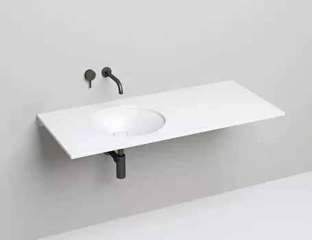 Раковина встраиваемая снизу Salini Marea 08 S-Stone 42 см 1802208M из искусственного камня, белая матовая