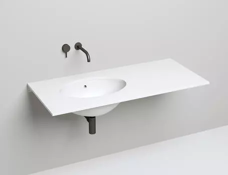 Раковина встраиваемая снизу Salini Marea 12 S-Sense 56 см 101109M из литьевого мрамора, матовая белая