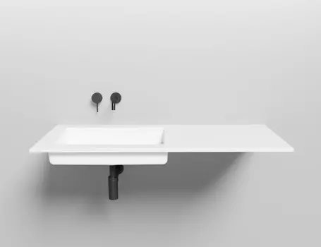 Раковина встраиваемая снизу Salini Marea 14 S-Stone 60 см 1802214M из искусственного камня, белая матовая