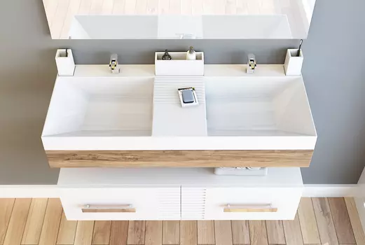 Раковина встраиваемая сверху Andrea Sozvezdie 120 см, без стаканов