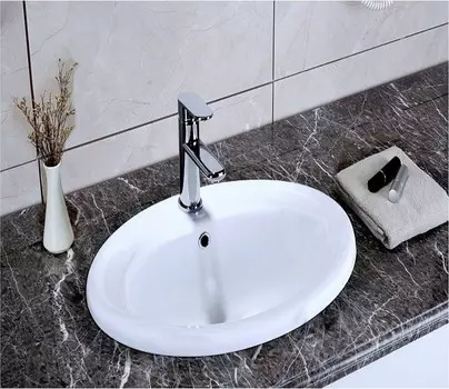 Раковина встраиваемая сверху CeramaLux 56 см 3172 белая