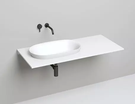 Раковина встраиваемая сверху Salini Marea 01 S-Stone 65 см 1802201MRH из искусственного камня, матовая, RAL снаружи