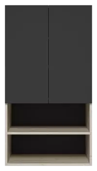 Шкаф Misty Поло 60 см О-Пол08060-012 подвесной, светлое дерево, графит