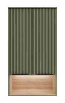 Шкаф над стиральной машиной Brevita Enfida 60 см ENF-08060-081 подвесной, светлое дерево, зеленый