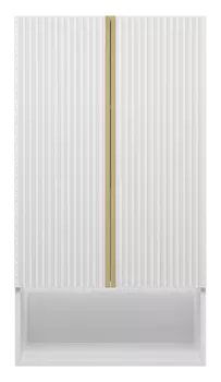 Шкаф над стиральной машиной Brevita Vega 60 см VEG-08060-011 подвесной, белый, золото