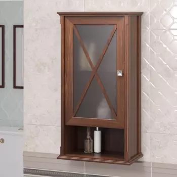 Шкаф Opadiris Палермо 46 см 00-00007335 подвесной, светлый орех, левый