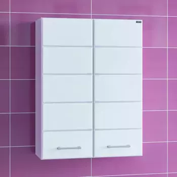 Шкаф СанТа Омега 60х80 407002 над стиральной машиной, подвесной белый