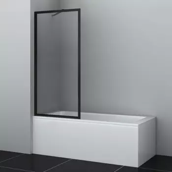 Штока для ванны Wasserkraft Abens 20W 80х160 20W01-80MB стекло прозрачное, профиль черный матовый