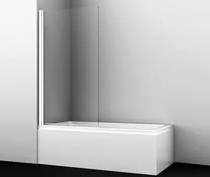 Штока для ванны Wasserkraft Berkel 80х140 48P01-80WHITE стекло прозрачное, профиль белый