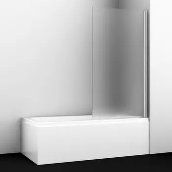 Штока для ванны Wasserkraft Berkel 80x140 48P01-80RM стекло матовое, профиль серебро, правая