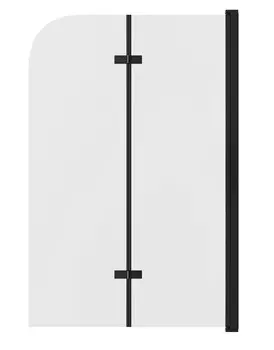 Штора для ванны Grossman 150х100 GR-106/100 BLACK распашная, стекло прозрачное, профиль черный