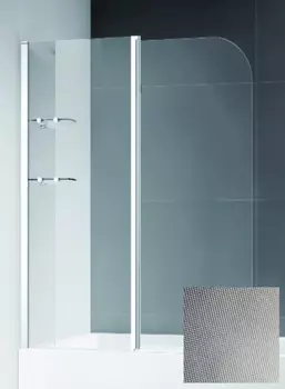 Шторка для ванн Cezares Eco 120x140 матовое, хром профиль