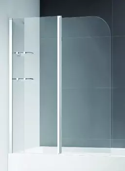 Шторка для ванн Cezares Eco 120x140 прозрачное, хром профиль