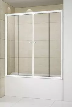 Шторка для ванн Cezares Relax 160x145 прозрачное, серый профиль