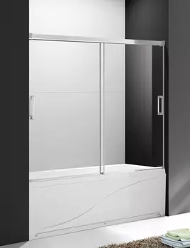 Шторка для ванн Cezares Tandem-soft 170x145 матовое, хром профиль