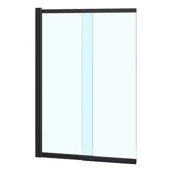 Шторка для ванны Azario Boston 80x140 AZ-143B стекло прозрачное, профиль черный