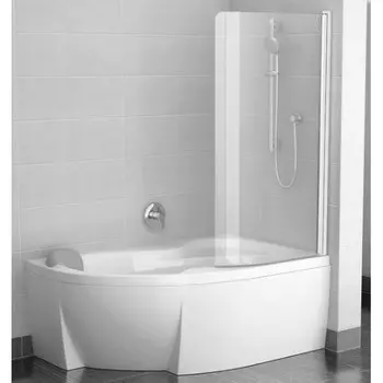 Шторка для ванны Ravak Chrome CVSK1 Rosa 140/150 Crome L