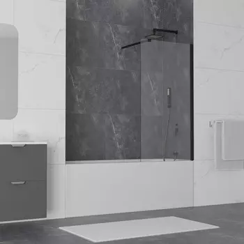 Шторка для ванны RGW Screens SC-051-B 90 см профиль черный