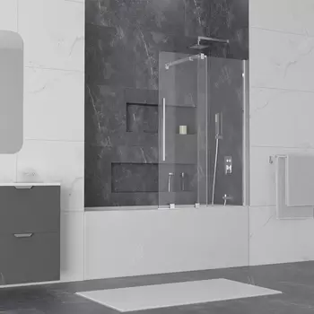 Шторка для ванны RGW Stilvoll SC-47 100 см профиль хром