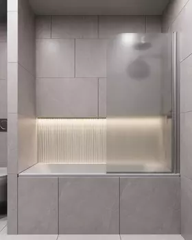 Шторка для ванны Timo 80x140 T32 стекло матовое, профиль хром матовый