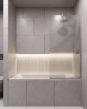 Шторка для ванны Timo 90x140 T22 стекло матовое, профиль хром