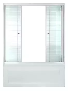 Шторка для ванны Тритон 167x171 Щ0000025982 стекло полосы, профиль белый