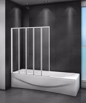 Шторка на ванну Cezares RELAX-V-5 120x140 RELAX-V-5-120/140-P-Bi-R стекло рифленое, правая