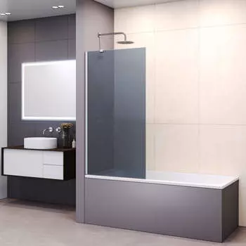 Шторка на ванну RGW 70x150 Screens 351115007-31 стекло тонированное, профиль хром