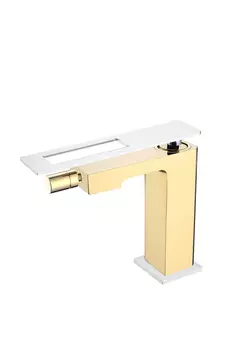 Смеситель для биде Boheme Q GoldChrome 146-GCR золото, хром