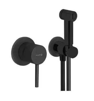 Гигиенический душ со смесителем Kludi Bozz 389983976 черный матовый