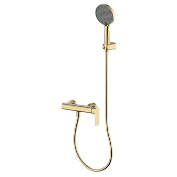 Смеситель для душа AQUAme Monza AQM6313BG с душевой лейкой, Brushed gold