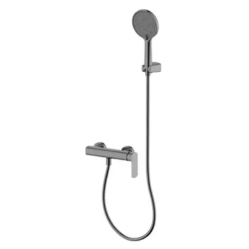 Смеситель для душа AQUAme Monza AQM6313GM с душевой лейкой, Gun metal