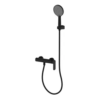 Смеситель для душа AQUAme Monza AQM6313MB с душевой лейкой, черный матовый