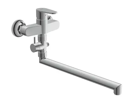 Смеситель для ванны Cersanit Cari 63028 с длинным изливом, хром