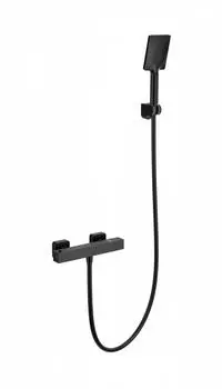 Смеситель для душа WONZON & WOGHAND STAY WW-B2062-A-MB черный, с термостатом