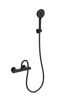 Смеситель для душа WONZON & WOGHAND INN WW-B1005-A-MB с термостатом, черный